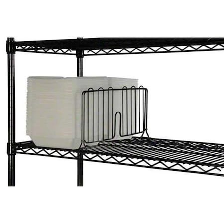 Focus Foodservice Focus Foodservice FSD24BK 24 in. x 8 in. h black epoxy shelf dividers FSD24BK